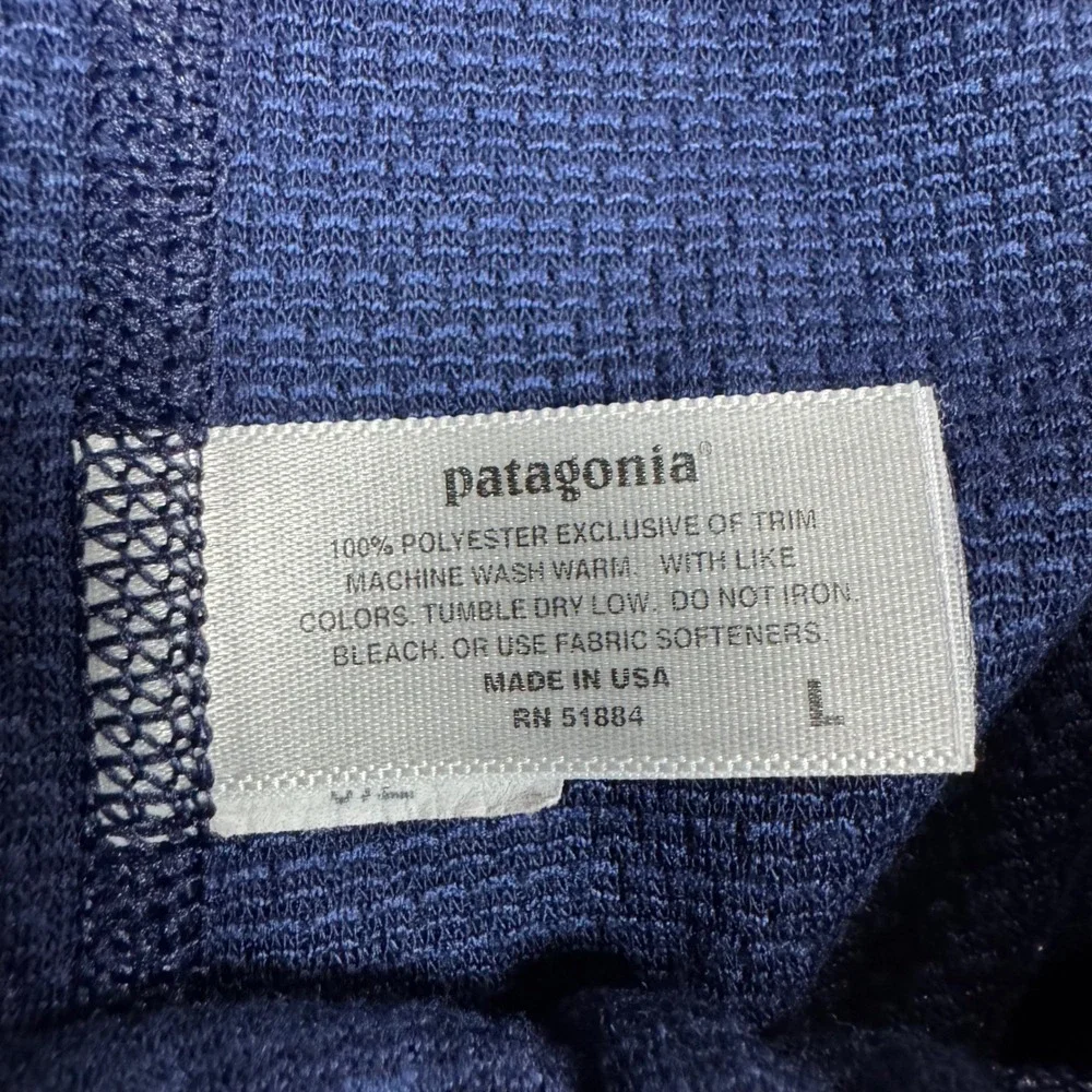 Patagonia Capilene Midweight Thermal Base Layer Pants Mens L Blue Made in USA